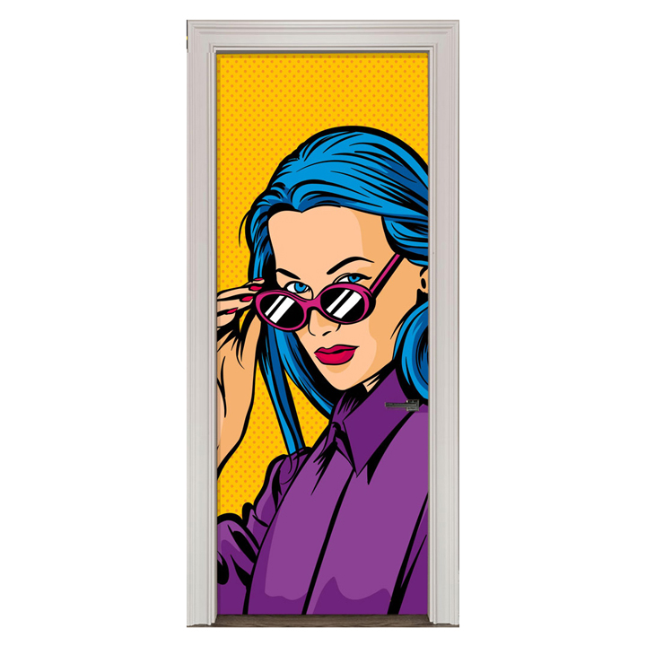 Adesivo de Porta Arte Pop