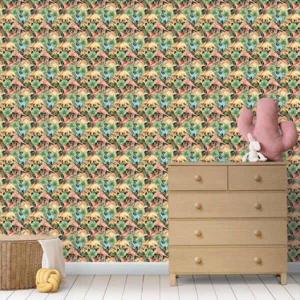 9-45.jpg Papel de Parede Baby Dinos & Folhas
