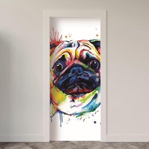 Adesivo de Porta Animais Arte