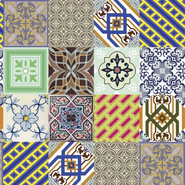 Papel de Parede Azulejos