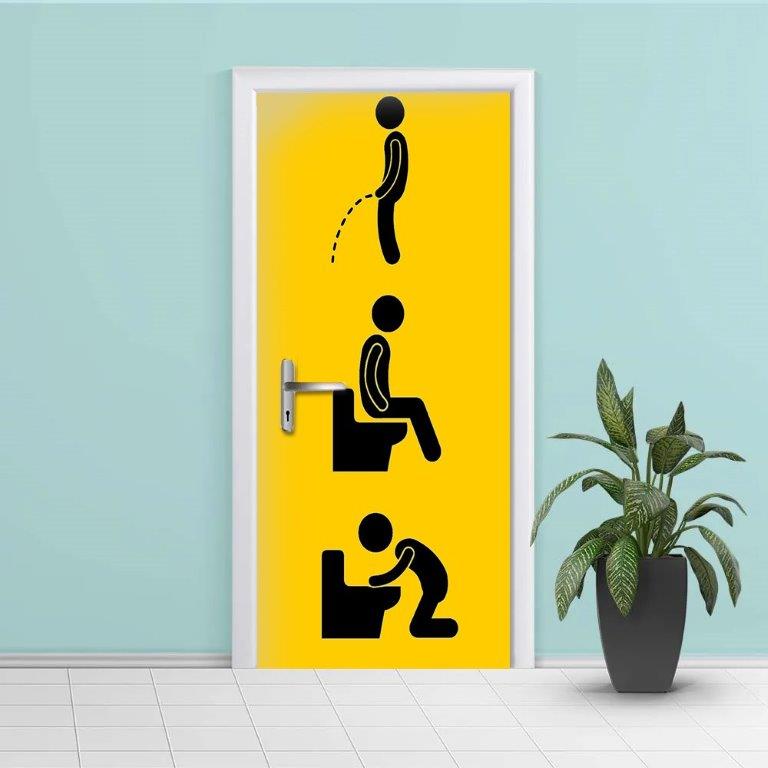 Adesivo para Porta de Banheiro