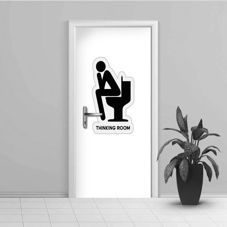 Adesivo para Porta de Banheiro Cantinho do Pensamento