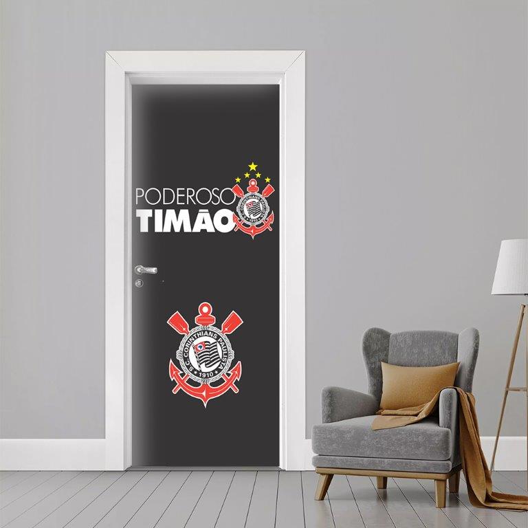 Adesivo de Porta Poderoso Timão