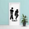 Adesivo para Porta de Banheiro Toilet