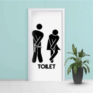 Adesivo para Porta de Banheiro Toilet
