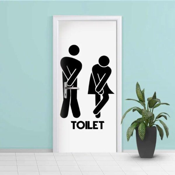 Adesivo para Porta de Banheiro Toilet