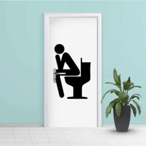 Adesivo para Porta de Banheiro Pensador