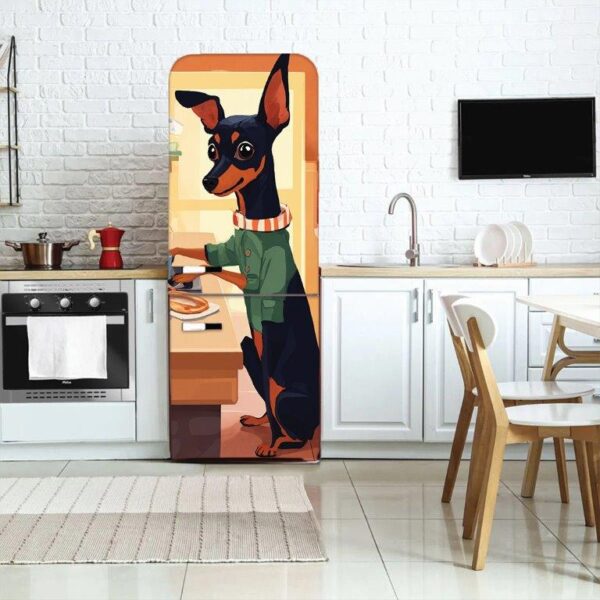 96.jpg Adesivo de Geladeira Pinscher Magrelo